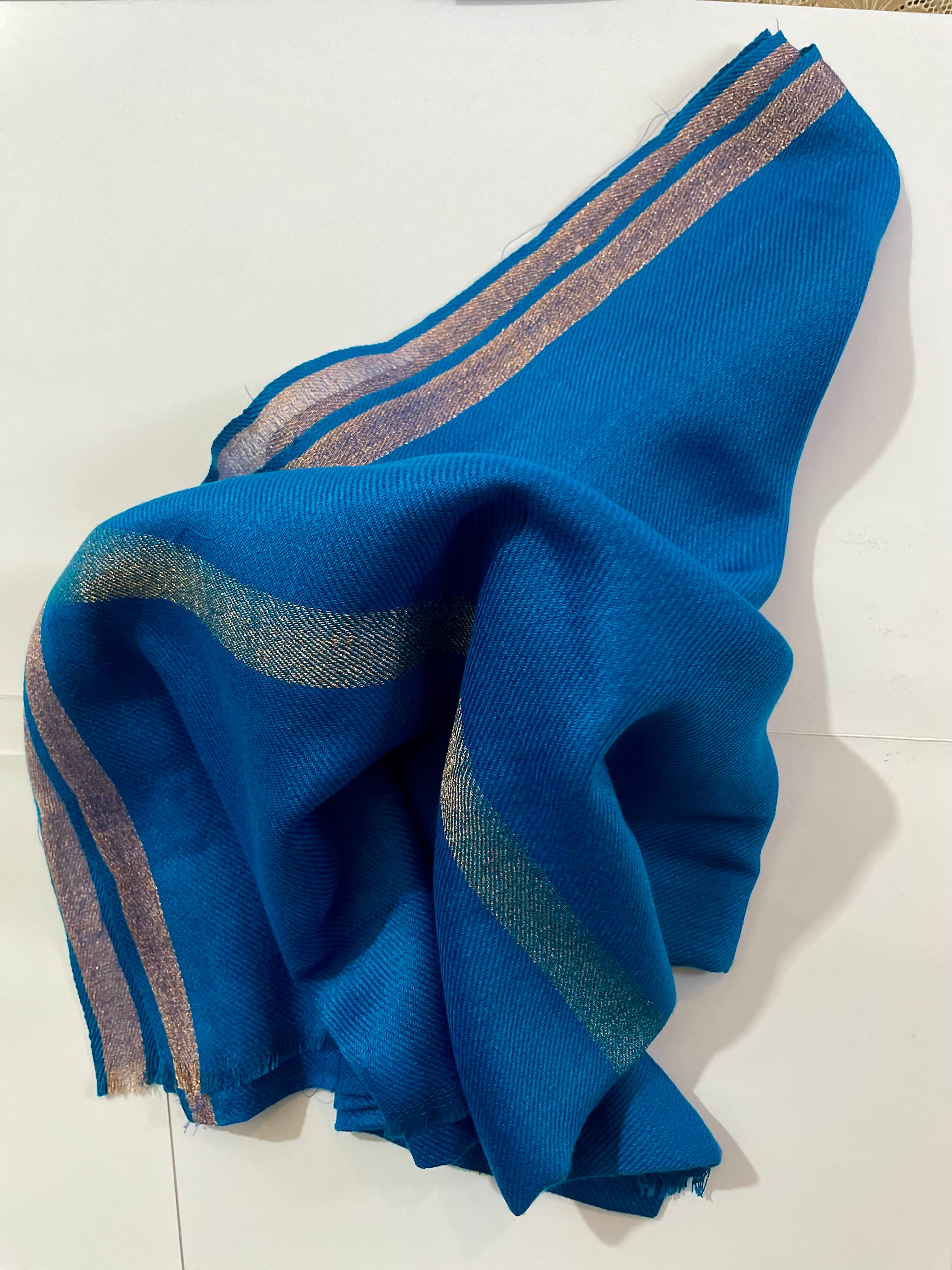 Acrylic Wool Stole Zari Border