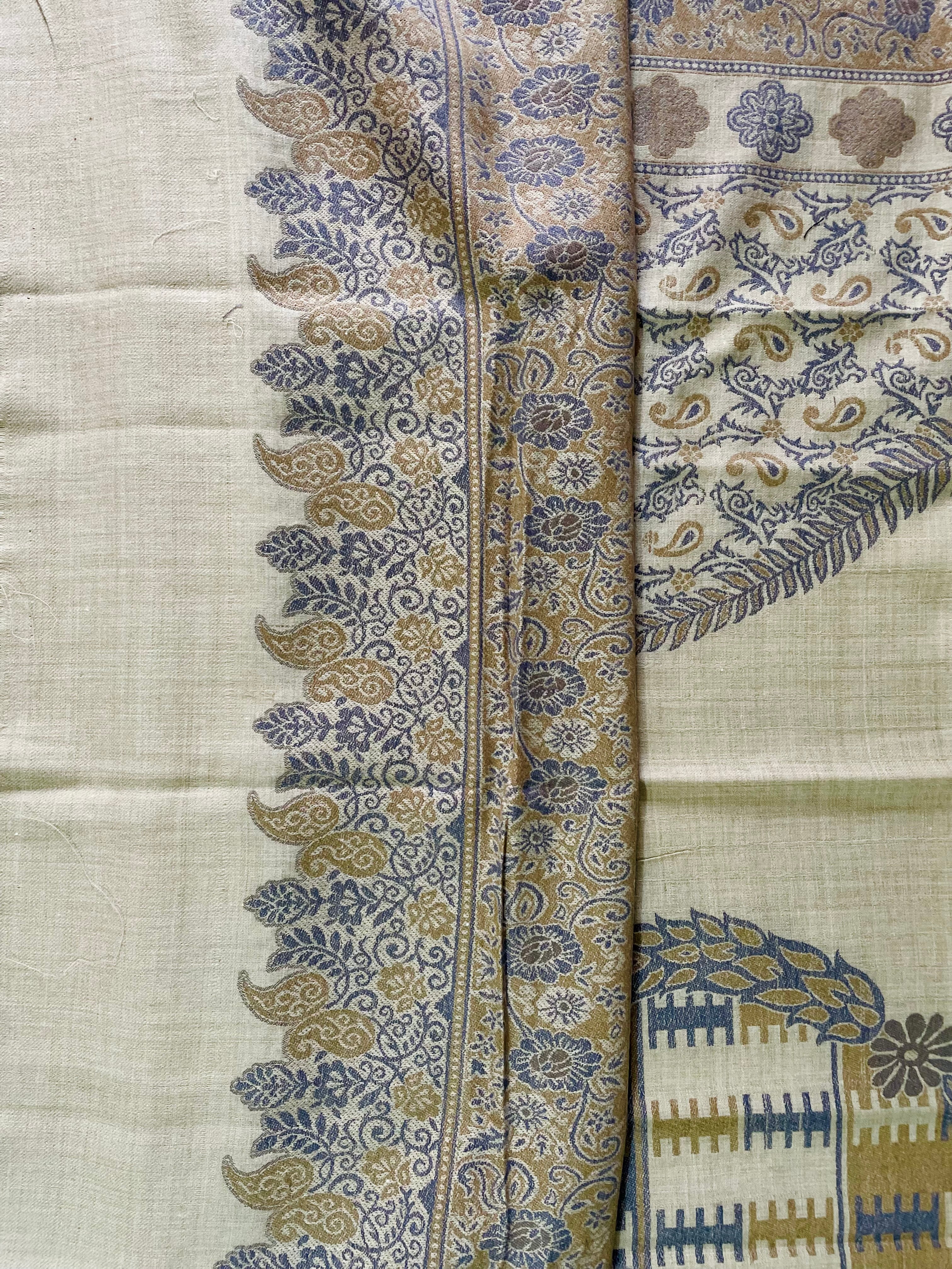 Premium Beige Jacquard Shawl