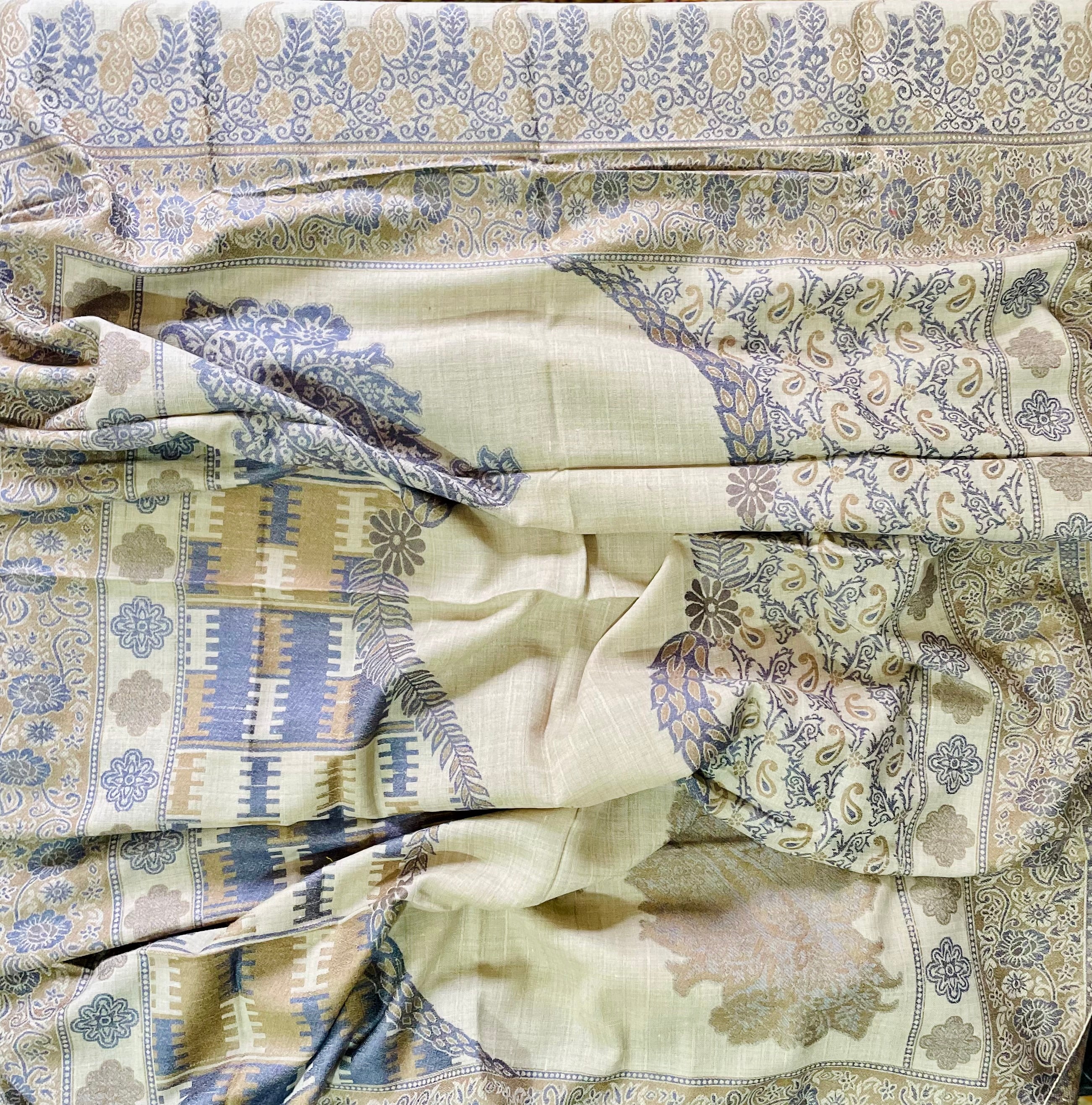 Premium Beige Jacquard Shawl